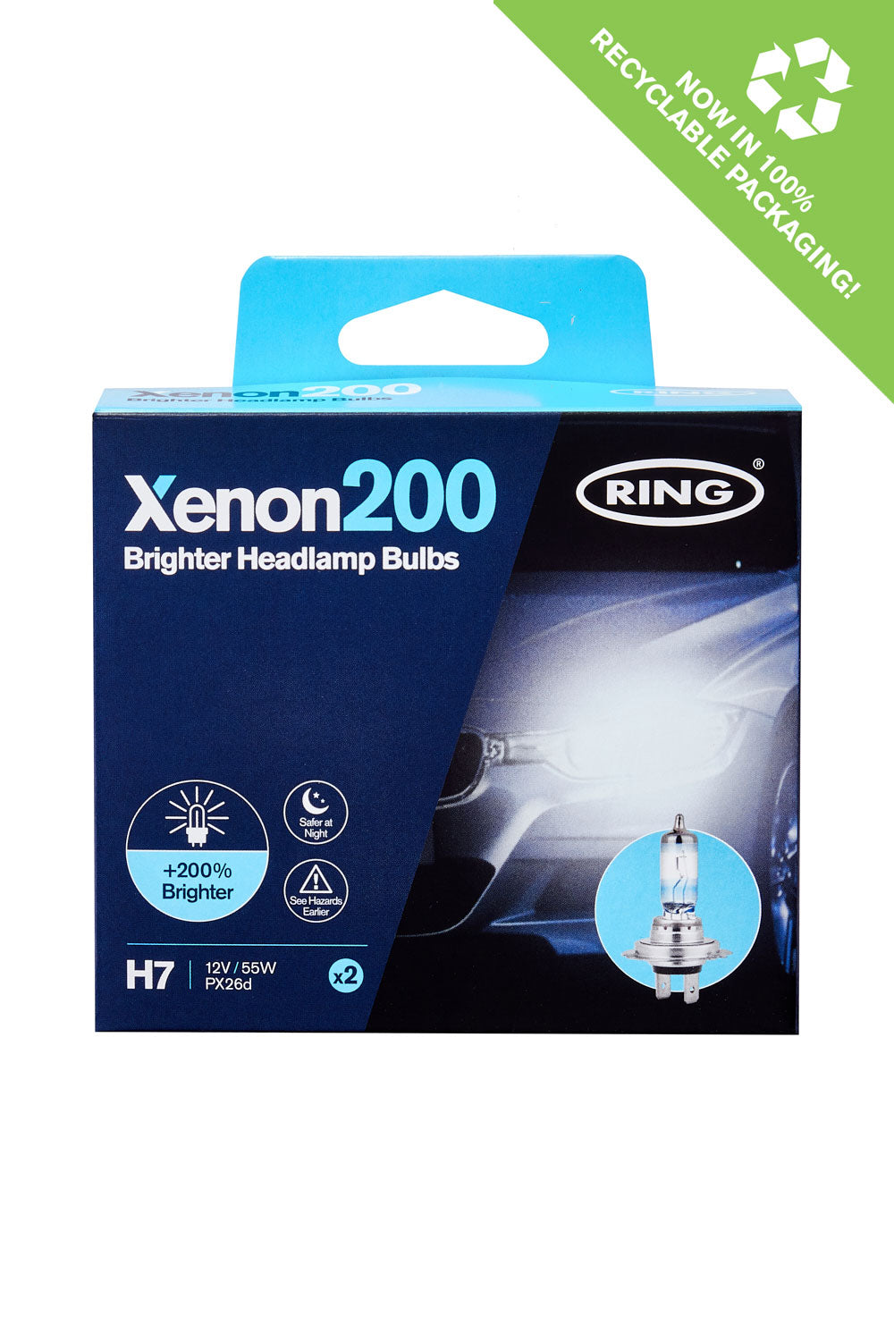 H7 Xenon200 Brighter Headlamp Ring Dual Pack